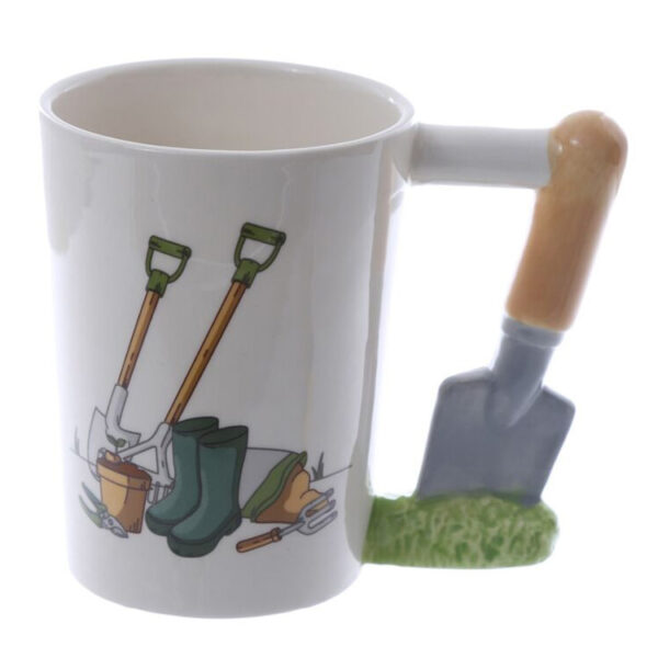 Mok met tuinschop handvat